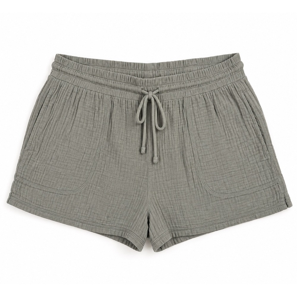 Z Supply Womens Sage Green Cotton Gauze Drawstring Shorts ZS242109S Size M